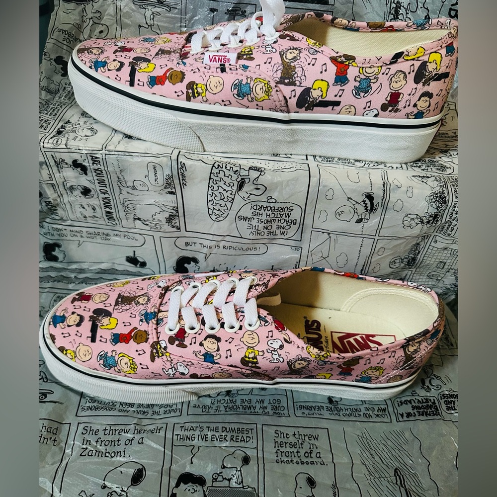 Rare Snoopy vans. Worn once. In brand new condition. Women’s 8.5 men’s 7.0